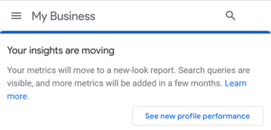 google my business insights moving